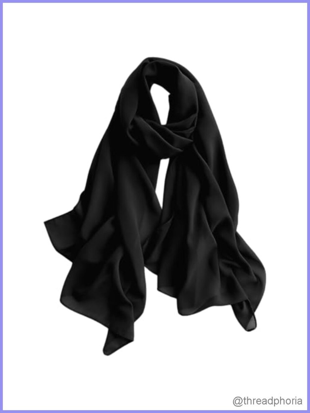 Long Sheer Chiffon Hijab Scarf Lightweight Shawl Wrap for Women